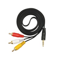 Câble audio PVC 3,5 mm vers RCA pour décodeur TV/DVD et connexion AV