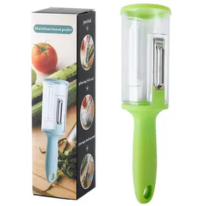 Vegetable Peeler with Storage Multifunctional Stainless Steel Household Peeler for Fruit and Vegetable Fish