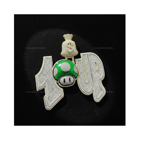 10 Pendentifs en Argent Sterling 925 avec Moissanite, Breloques Alphabet Plaqué Or, Sertissage Canal, Bijoux Hiphop Gothique, Cadeau Unisexe pour Fête - Product Image 1