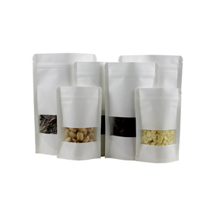 Ktag pochette en papier blanc avec fermeture à glissière, pièces, de bonne qualité, avec fenêtre - Product Image 2