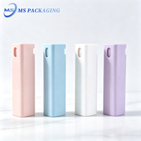 Flacon vaporisateur de parfum portable de 10 ml en plastique rechargeable avec bouchon à vis, sérigraphie et pompe pulvérisatrice
