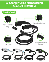 Nouveau connecteur de charge pour véhicules électriques Lompard XD-FSK OEM Type 2 IEC 62196 Monophasé/Triphasé 16A/32A Prises et câbles de remplacement