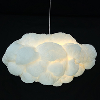 Lampe suspendue DAQIU Nordic Modern Clouds, design créatif, en coton et soie, pour chambre à coucher, idéale pour l'intérieur.