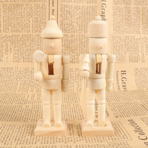 Décoration à peindre soi-même, peinture sur bois, ornement de Noël, jouets DIY pour enfants, soldats casse-noisettes non peints - Product Image 6