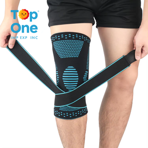 Top One Premium Élastique Réglable Double Bandage Genouillères Protection Respirante Genou Manches avec Coudières Premium - Product Image 1