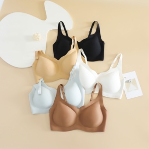 Soutien-gorge Evenyoung <span class=keywords><strong>Plus</strong></span> Size 3D sans couture, respirant, sans armatures, soutien doux, dos en U, en gelée, pour entraînement léger quotidien, femmes - Product Image 3