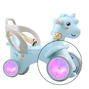 Çok fonksiyonlu 2 in 1 araba hayvan oyuncak binmek Hobbyhorse binici bebek plastik kapalı sallanan at sandalye pembe yeşil beyaz turuncu mavi