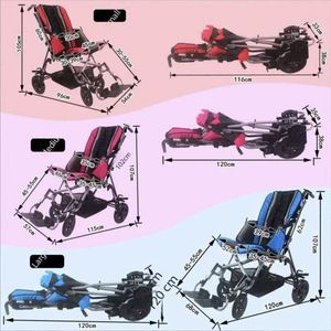 Sedia a rotelle manuale per bambini pieghevole per bambini Scooter per la mobilità pediatrica per disabili handicappati Baby <span class=keywords><strong>Trotter</strong></span> per passeggiare - Product Image 6