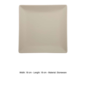 Assiette à dessert Boston Sand 18 × 18 cm carrée en grès M1934 - Product Image 3