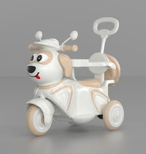 Köpek yüz tasarımı 6V4.5 çocuklar pedalı binmek-on elektrikli bebek salıncak bisiklet ve slayt araba yaş için 2-8 yıl şarj oyuncak küçük tekerlekli bisiklet - Product Image 5