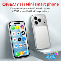 Mini Teléfono Inteligente A18 Pro de 4.0 Pulgadas con Sistema Android 12, Batería de 2000 mAh, 4G, Doble SIM, Teléfono Móvil Compacto y Ligero para Viajes