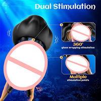 Estimulador de glande Jellyfish de silicona con 10 modos de vibración, ejercitador de sensibilidad del glande, masturbador vibrador, juguetes sexuales para hombres