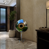 Sculpture d'oiseaux en acier inoxydable poli miroir moderne, statue d'oiseau extérieure personnalisée pour villa, jardin, hôtel, cour, art paysager