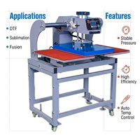 Mesin Press Panas Pneumatik Sublimasi DTF Transfer Double Station 40x60cm dengan Laser Positioning untuk Pencetakan Vinyl Kaos