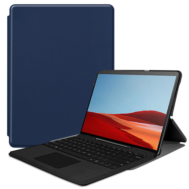 Factory Wholesale Luxury Pu Leather with Stand protection Tablet Surface Pro X Cover case for microsoft Surface Pro X case