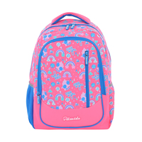 Tas Sekolah Custom untuk Remaja, Anak-anak, Balita, Tas Ransel Sekolah, Tas Buku, Tas Sekolah Anti Air Warna Pink untuk Anak Perempuan