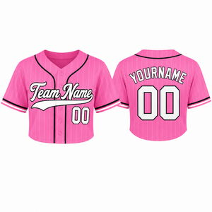Women's Baseball Lifestyle <b>Crop</b> Jersey Custom Name Number Summer Graphic <b>Top</b> Wholesale - Product Image 1