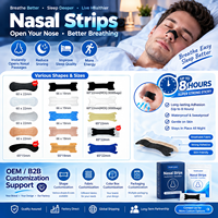 Bandes nasales respirantes et anti-transpiration pour une meilleure circulation de l'air pendant le sommeil.