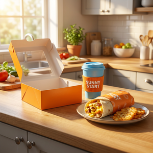 Cajas de Embalaje para Comida Rápida Impresas Personalizadas, Cajas para Hamburguesas de Grado Alimenticio, Cajas para Papas Fritas, Bolsas de Papel para Llevar - Product Image 3