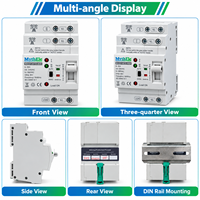 Commutateur de transfert automatique à double alimentation MythEle MXS1-ATS-80A 2P 80A 220V AC, rail DIN 35mm pour générateur, alimentation de secours solaire photovoltaïque