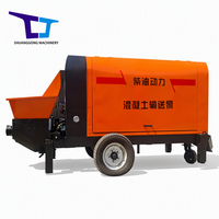 Pompe à béton portable SG avec moteur diesel, capacité 7-18m³/h, portée horizontale 40-300m/vertical 10-100m