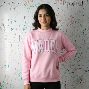 MADER PINK Mock Neck 100% Polyester Fleece Respirant Séchage Rapide Hiver Applique Broderie Col Large URBAN Productions - Product Image 1