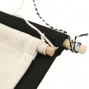 Bannière murale en toile double face personnalisée avec impression par sublimation de logo, décorations pour la maison en coton - Product Image 2