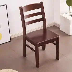 2024 New Design Wood Dining Natural Color Restaurant Chair With Cushion