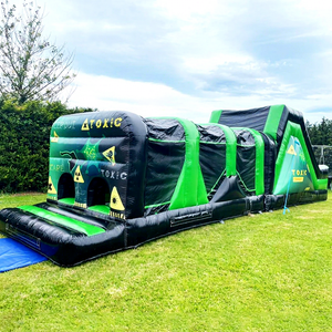 Pista de obstáculos inflable, peligrosa y tóxica, castillo inflable con obstáculos para adultos - Product Image 3