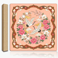Tapis de Mahjong Créatif en Néoprène, Tapis de Mahjong Américain Floral, Nappe de Luxe Personnalisable avec Logo pour la Décoration Intérieure (Fabrication en Usine)