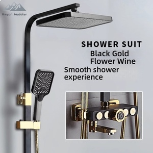 Ensemble de rideaux de douche thermostatiques numériques de luxe Wayon pour salle de bain avec pommeau de douche effet pluie - Product Image 2