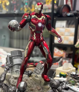 Statue Iron Man MK45, thème Marvel <span class=keywords><strong>Avengers</strong></span>, objet de collection pour les fans, résine peinte à la main, lumières LED artistiques, ultra-détail. - Product Image 5