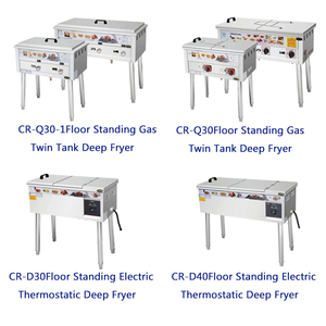 Swenza Commercial Plancher Debout Gaz <span class=keywords><strong>Friteuse</strong></span> Double Réservoir, Haute Capacité, Chauffage Rapide - Product Image 2