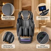 Fauteuil de massage intelligent à gravité zéro avec airbag intégral et lumière ambiante douce pour la relaxation quotidienne à domicile en famille