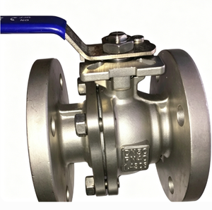 Vannes à boisseau sphérique manuelles à bride en acier inoxydable DIN 3202 F4 Standard DN40 ISO5211 pour montage sur plan et remplacement de tuyauterie en usine - Product Image 1