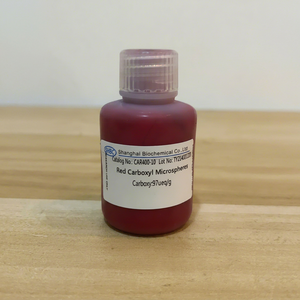Particules de polystyrène colorées modifiées au COOH, rouges, vertes, bleues, pour analyse en laboratoire - Product Image 1