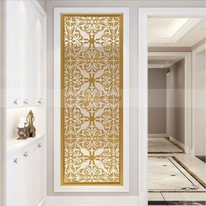 Paravent Classique en Acier Inoxydable Doré, Meuble de Salon Étanche au Design Moderne et Classique avec Fonction Mobile - Product Image 2