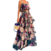 Ensembles floraux Y2K pour femmes, décontractés, pour la plage et les vacances, style cami, bandeau, short, halter – Vente en gros directe d'usine, personnalisables, pour l'été