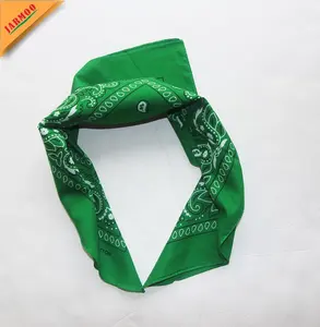 head scarf OEM logo printed green bandanas