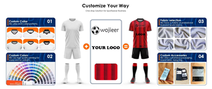 Grosir Set jersey sepak bola uniseks Logo kustom kualitas tinggi 100% poliester polos nyaman untuk latihan - Product Image 4
