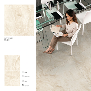 Roman White Glossy Vitrified Porcelain Floor Tiles Luxury Marble Surface for Modern Interior Projects - Product Image 4