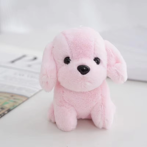 ตุ๊กตาหมาพันธุ์น่ารักแบบใหม่ ของเล่นตุ๊กตาขนนุ่ม พวงกุญแจ พร้อมไส้ใยฝ้าย PP ขนาดเล็ก มีจำหน่ายราคาส่ง - Product Image 3