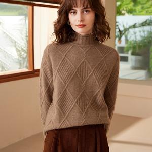 ATOPTEX <strong>Turtle</strong> <strong>Neck</strong> Rib Knit Warm Woolen Sweater for <strong>Women</strong> Fashion Wool Cashmere Sweater <strong>Women</strong> - Product Image 1