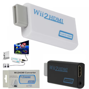 Convertidor de <span class=keywords><strong>Wii</strong></span> a <span class=keywords><strong>HDMI</strong></span>, Compatible con Full HD 720P 1080P, Audio de 3.5mm, <span class=keywords><strong>Adaptador</strong></span> Wii2HDMI <span class=keywords><strong>para</strong></span> HDTV y Auriculares - Product Image 1