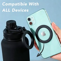 Bouteille d'eau isotherme en acier inoxydable 750 ml avec couvercle magnétique pour téléphone, anti-fuite, double paroi sous vide, 6-12