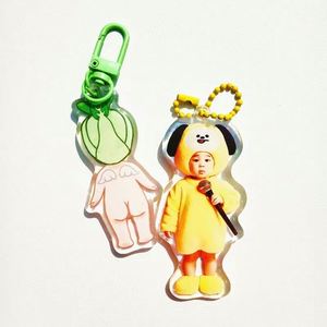 Wholesale Custom clear Acrylic Key Chain Fine Acrylic Single Glitter Keychains Custom Charms - Product Image 2