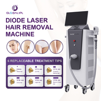 Appareil professionnel d'épilation laser semi-conducteur stationnaire, longueurs d'onde 755 nm/808 nm/1064 nm, grande taille de spot, remplaçable