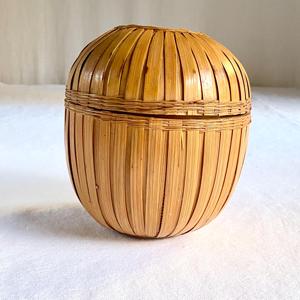 Cesta de Bambú Vintage China con Tapa, Caja Redonda Tejida a Mano para Almacenamiento, Caja de Té, Decoración Wabi Sabi, Proveedor OEM Vietnam - Product Image 4
