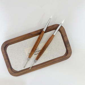 Stylo de gaufrage à double tête pour nail art, outil de sculpture d'ongles, avec logo personnalisable sur manche en bois – Meilleures ventes - Product Image 2