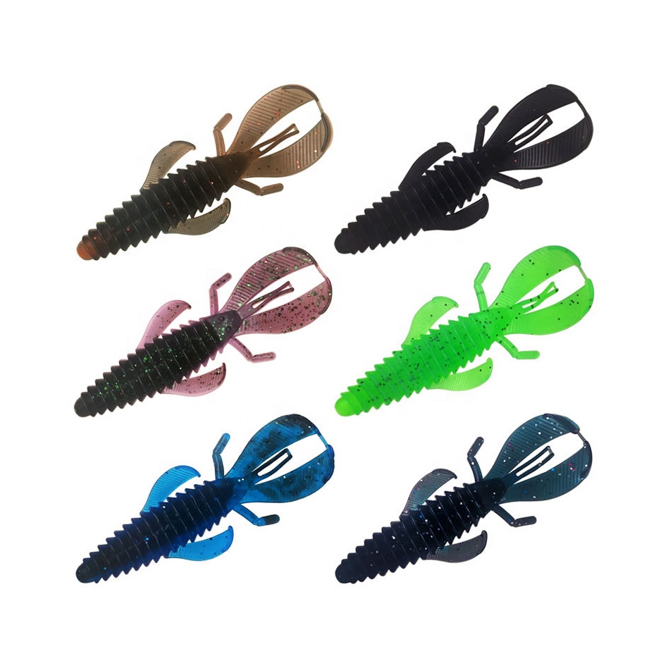 10pcs/bag 8cm 4.7g Good Swim Crawfish Soft Fishing Lure Worms Fishing Soft Plastic Bait Bass Fishing Lures